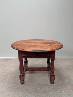 Oval walnut table