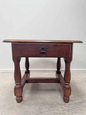 Oval walnut table