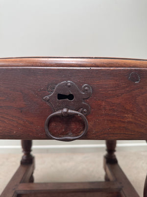 Oval walnut table