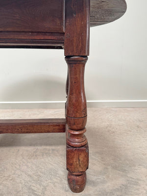 Oval walnut table