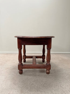 Oval walnut table