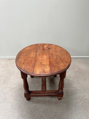 Oval walnut table
