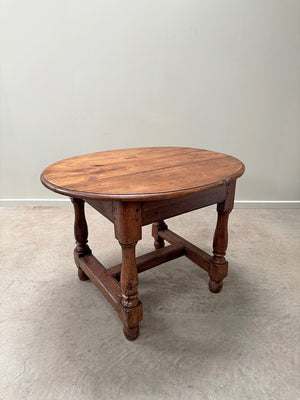 Oval walnut table