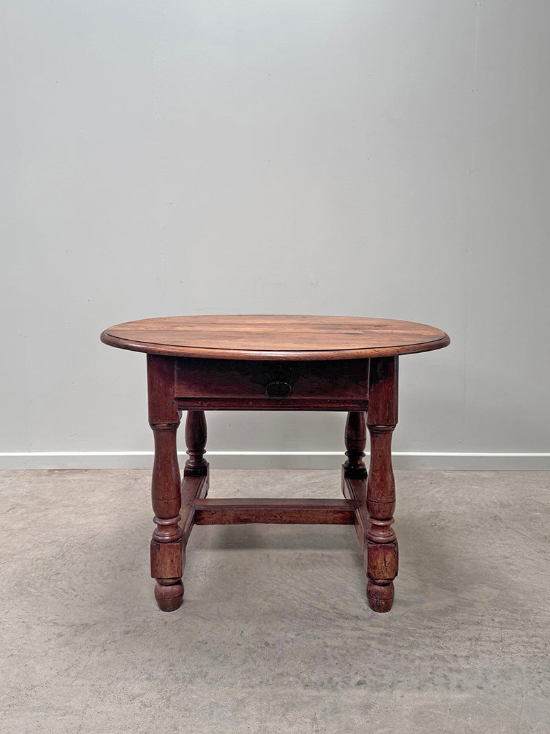 Oval walnut table