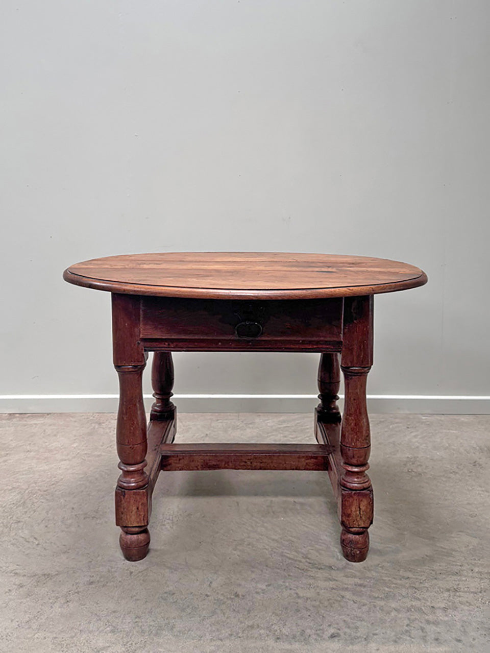 Oval walnut table