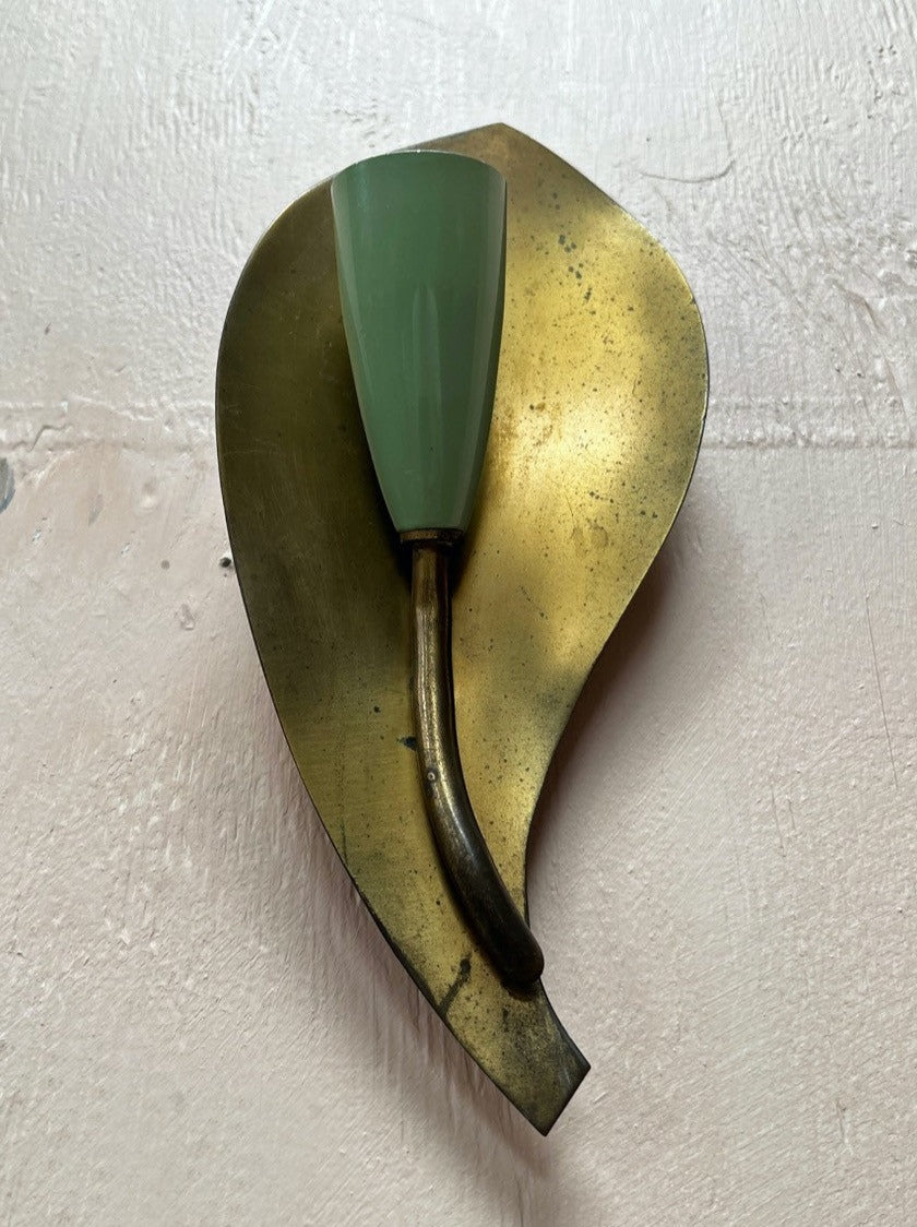 Brass leaf wall lights