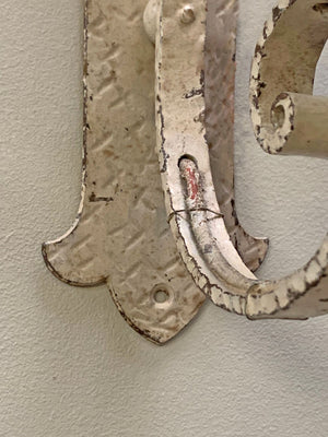 Cream painted candleholders