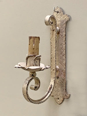 Cream painted candleholders