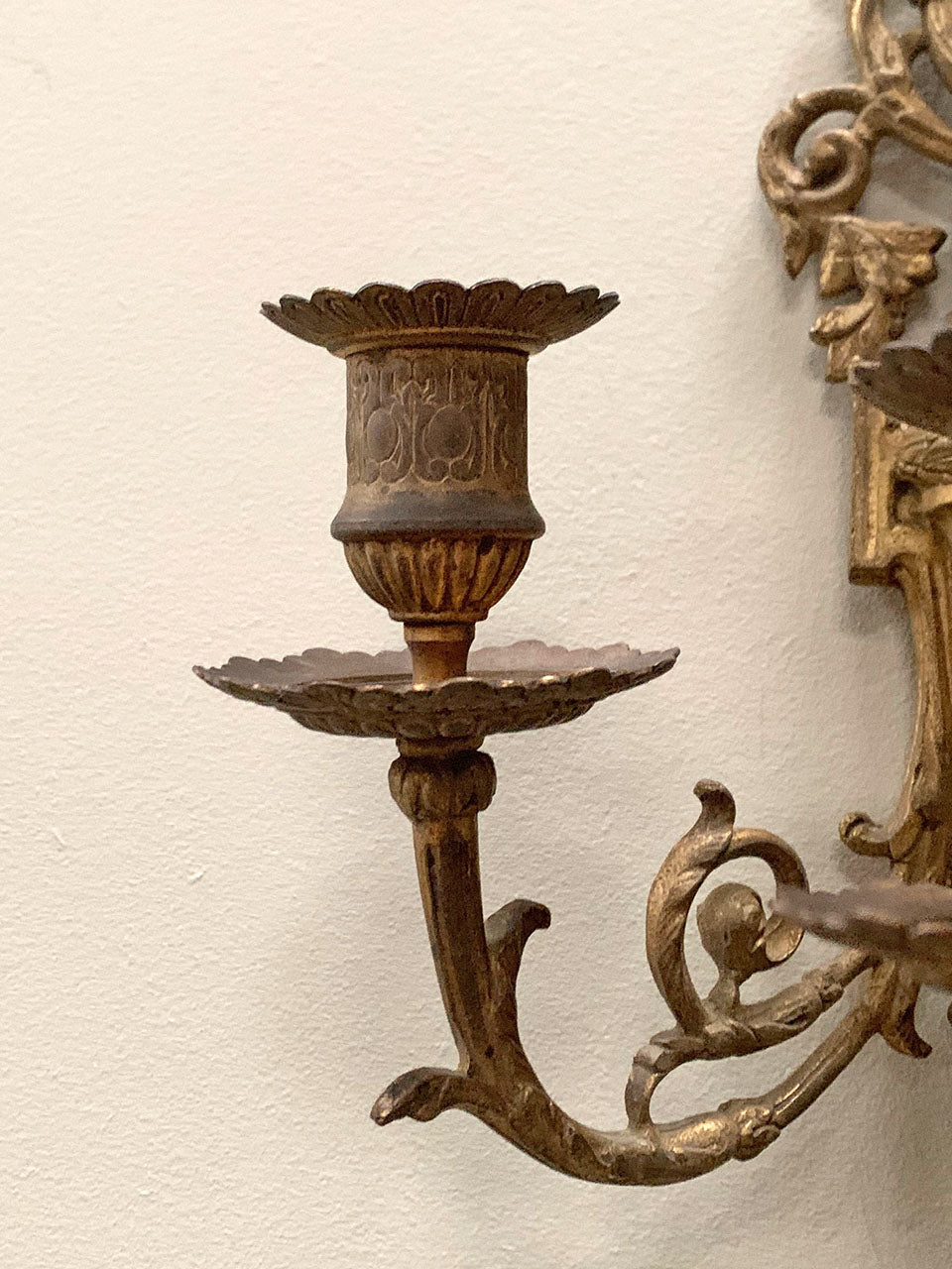 Brass wall mounted candleholders 'as is'