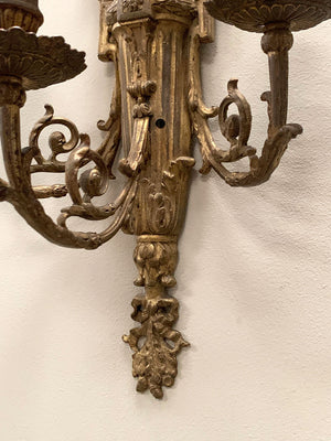 Brass wall mounted candleholders 'as is'