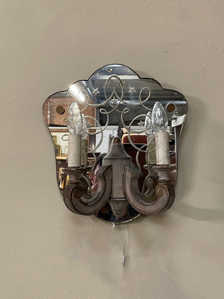 Venetian style wall light (inc. re-wiring)