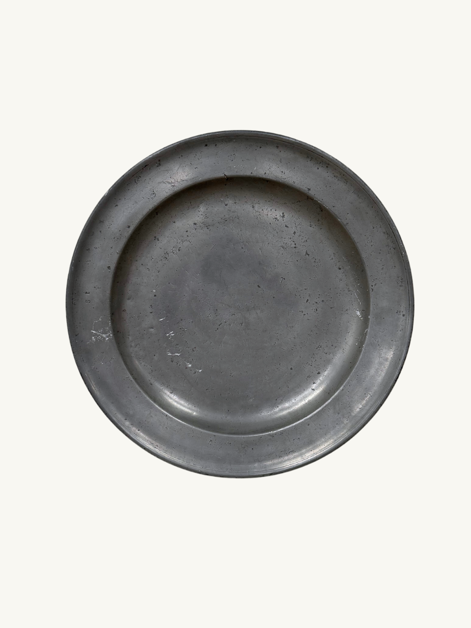 Large pewter charger plate