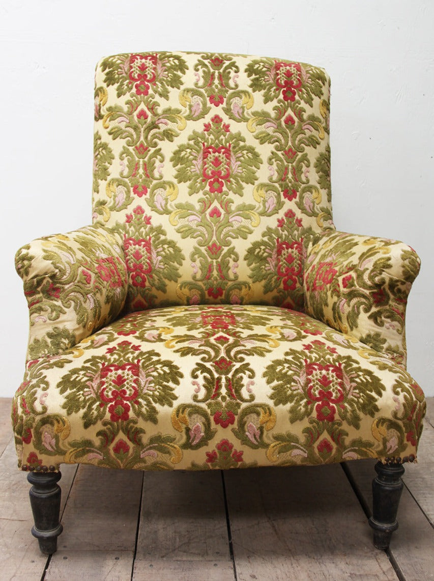 Antique high back store upholstered chairs