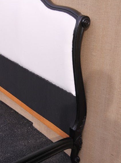 Ebonised double bed