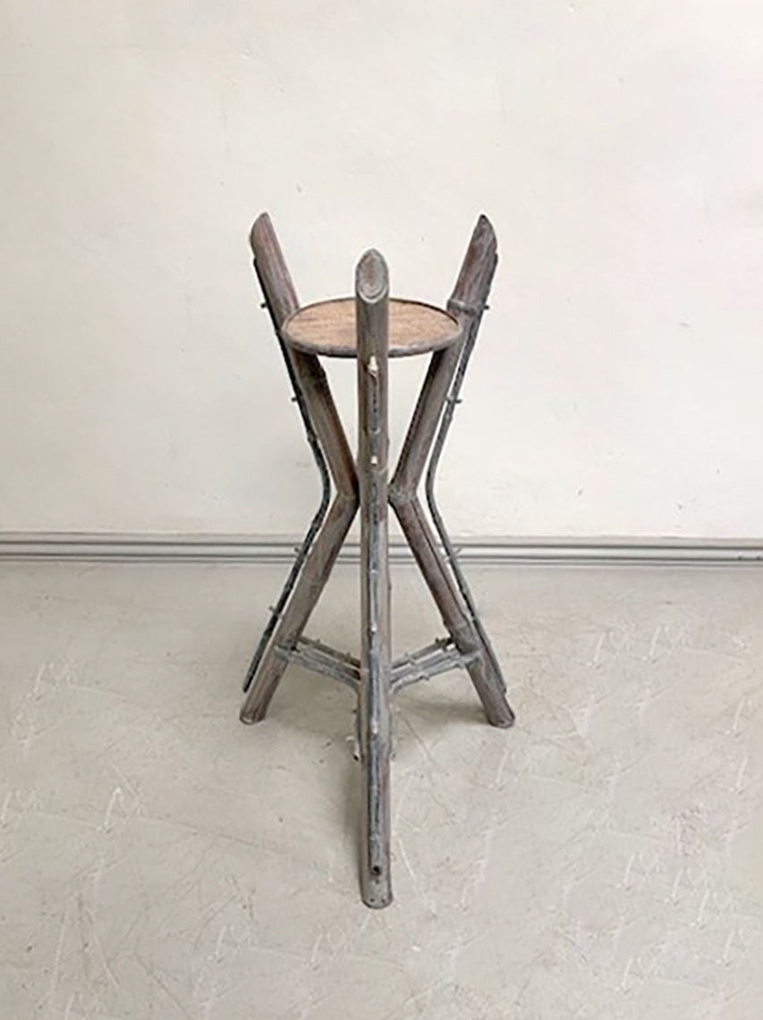 Faux bamboo plant stand