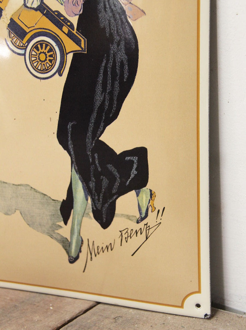 1920's enamel advertising plaque