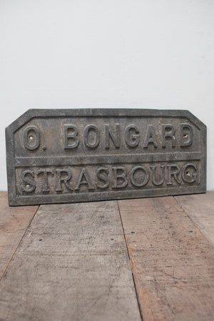 Cast iron sign
