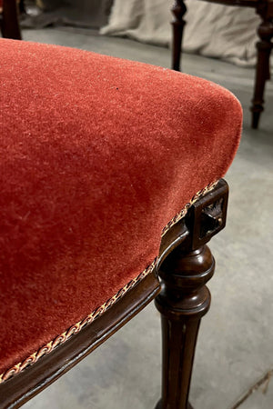 Mohair velvet dining chairs 'as is'