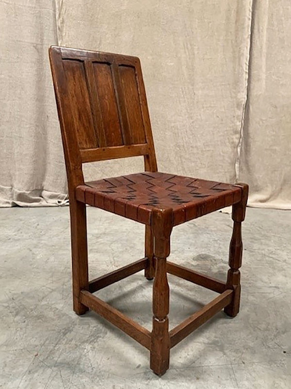 Set of 4 leather seat dining chairs 'as is' The French House York