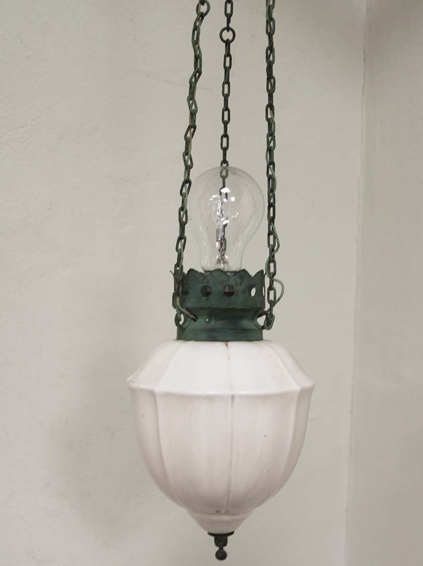 Verdigris pendant lamp 'as is'