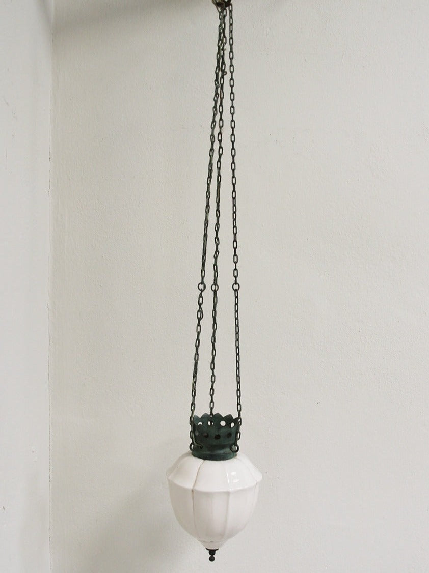 Verdigris pendant lamp 'as is'
