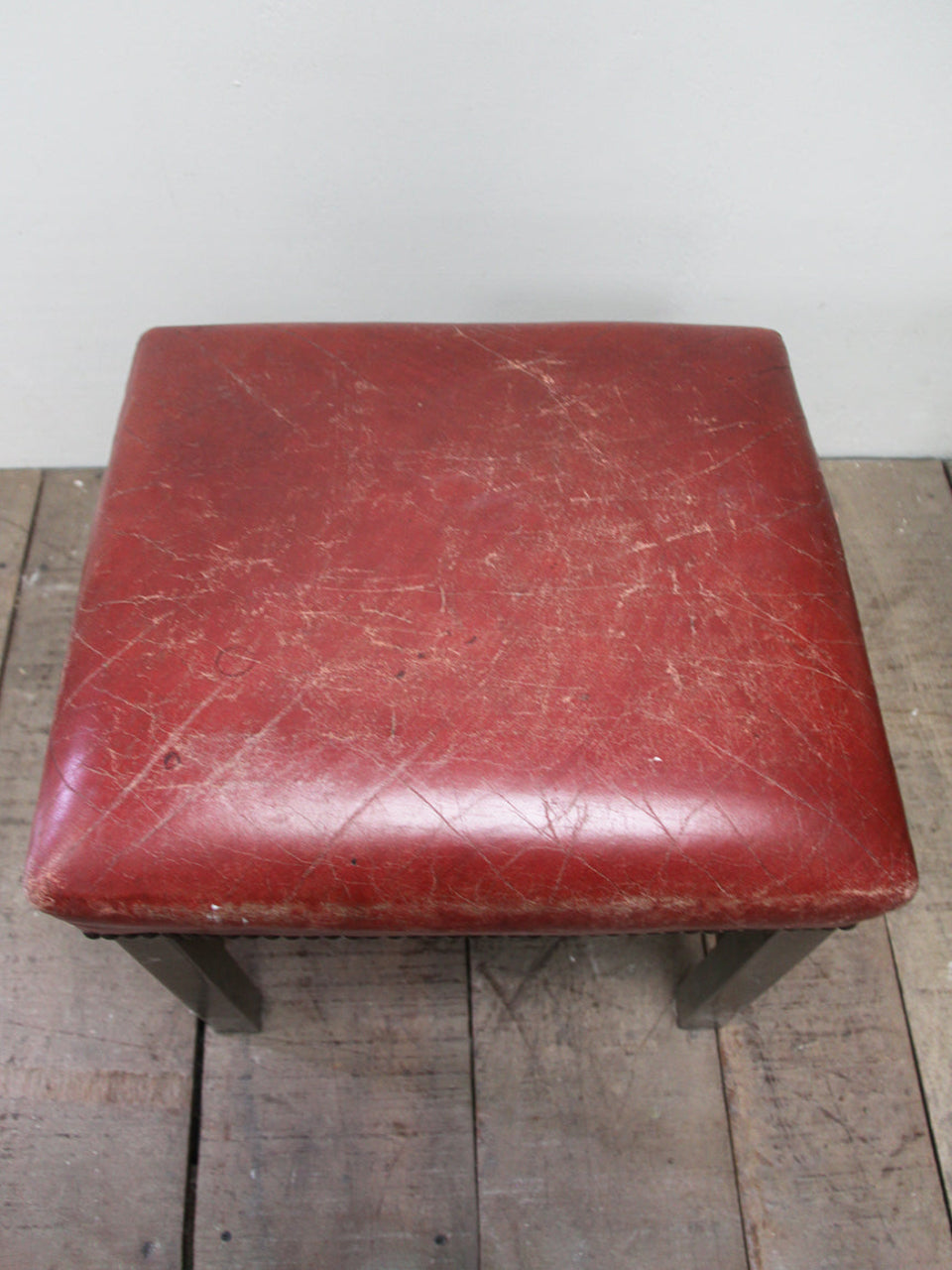 Leather topped stool