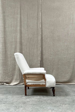 Square back chair in calico (Inc. fitting top cover)