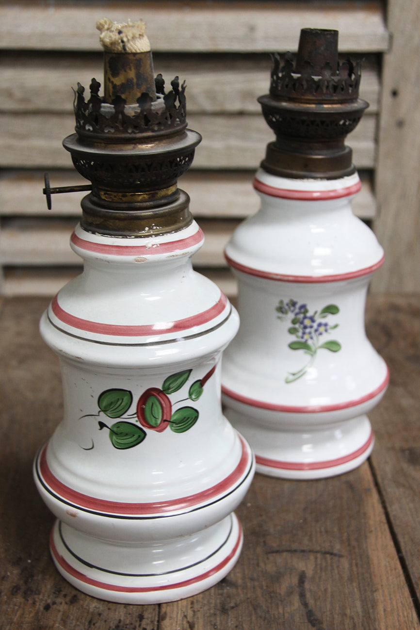 Ceramic oil lamp bases (each, as is)
