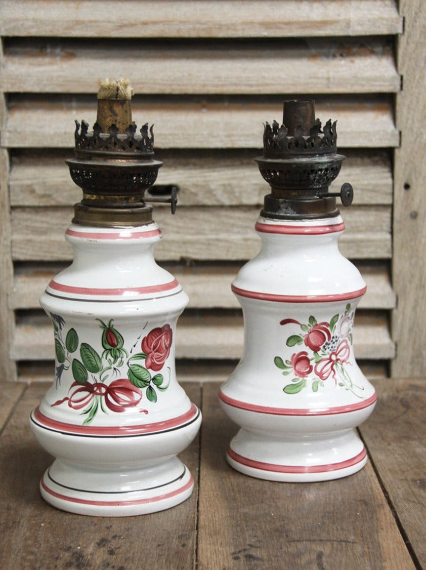 Ceramic oil lamp bases (each, as is)