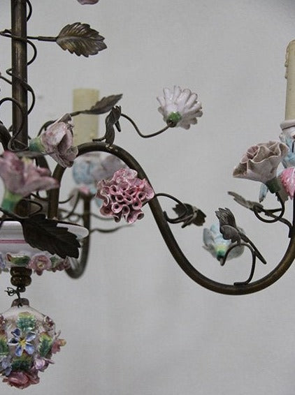 Porcelain flower light