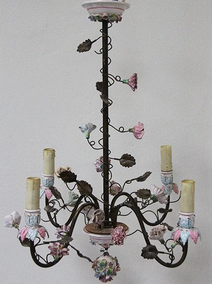 Porcelain flower light