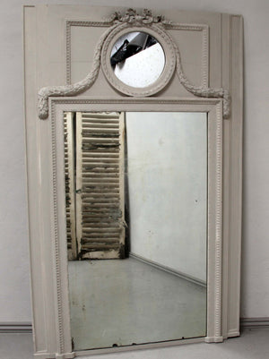 Tall painted trumeau mirror