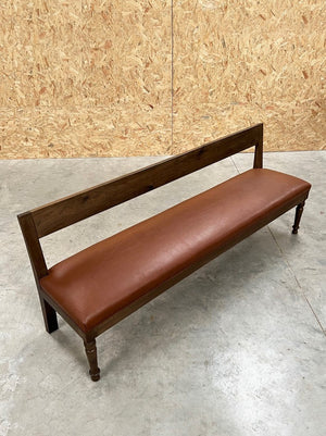 Made-to-measure oak skittle bench
