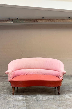 Red sofa (inc. re-upholstery, ex. fabric)