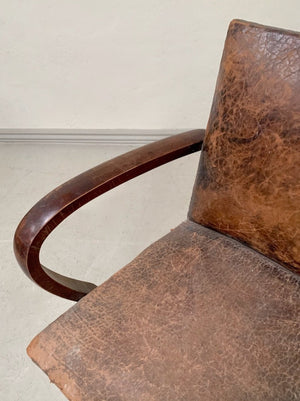 Leather bridge chair
