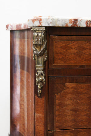 Marble topped chest of drawers