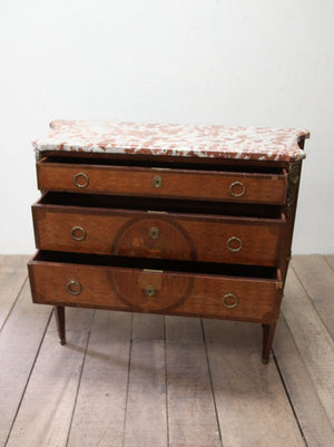 Marble topped chest of drawers