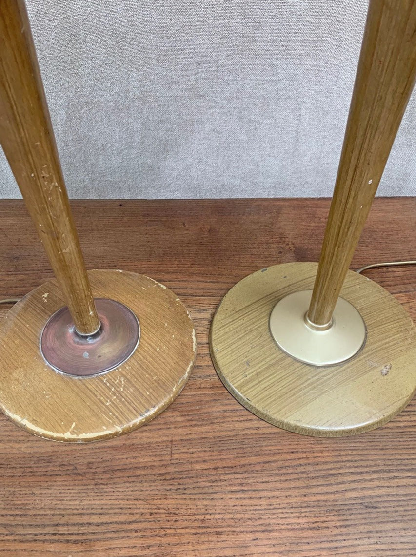 Pair of 1960's table lamps with shades